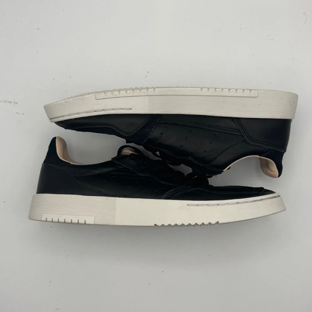 Adidas Supercourt‎ Shoes Mens Size 6 Black White Leather Low Top Sneakers Casual